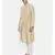 Drape Silk Linen Beige Kurta Set
