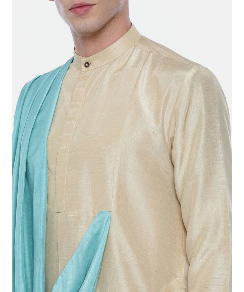 Drape Silk Linen Dual Color Kurta Set