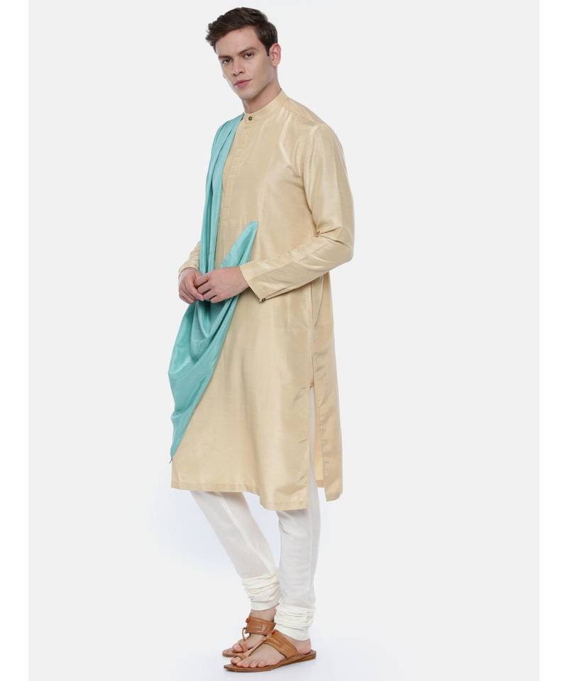 Drape Silk Linen Dual Color Kurta Set
