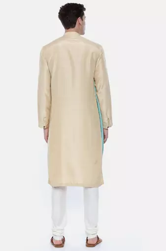 Drape Silk Linen Dual Color Kurta Set