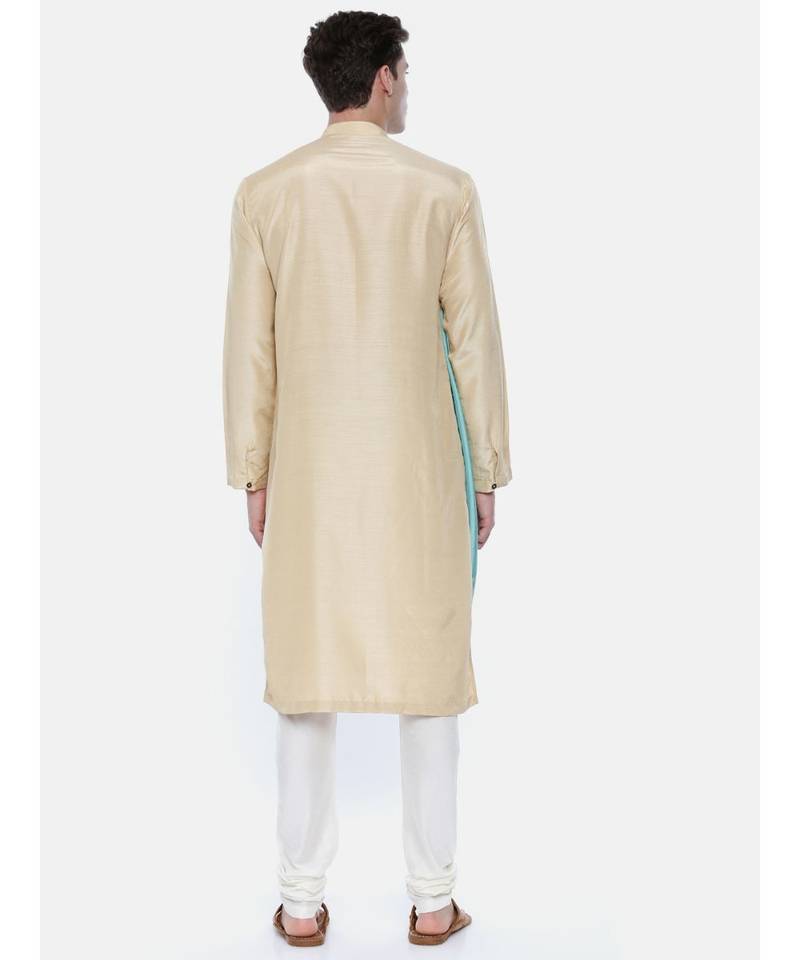 Drape Silk Linen Dual Color Kurta Set