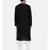Black Grey Linen Patch Kurta Set