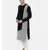Black Grey Linen Patch Kurta Set