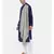 Blue Grey Drape Kurta Set
