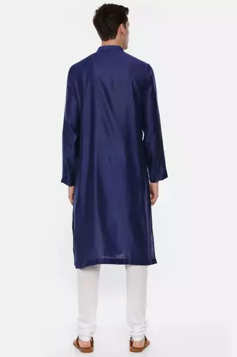Blue Grey Drape Kurta Set