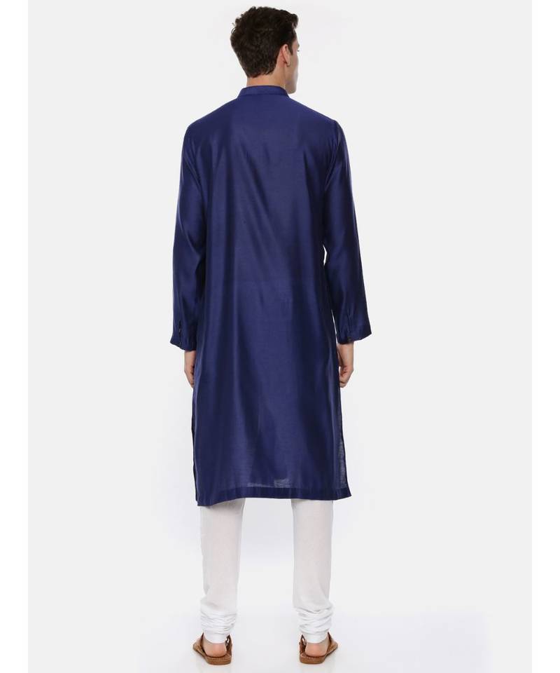 Blue Grey Drape Kurta Set