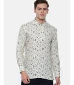 Linen Short Kurta With Zipper Detail