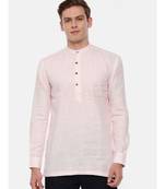 Baby Pink Linen Short Kurta