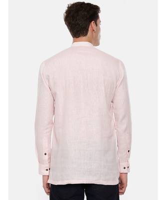 Baby Pink Linen Short Kurta 4