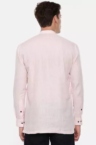 Baby Pink Linen Short Kurta