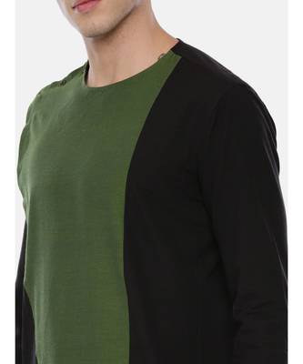 Green Black Cotton Short Kurta 2