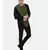 Green Black Cotton Short Kurta