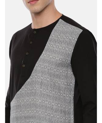 Grey Back Linen Short Kurta 2