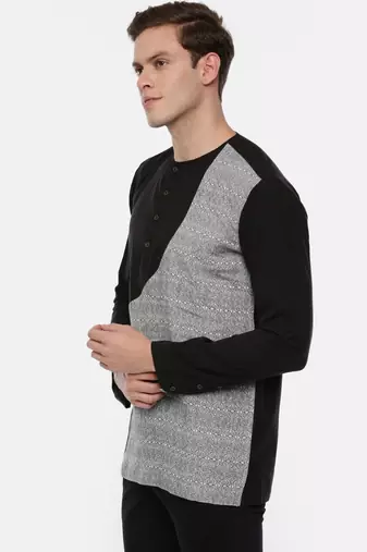 Grey Back Linen Short Kurta