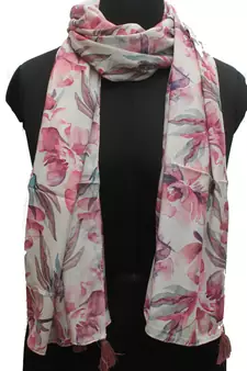 DesiButik Enchanting Multicolor Muslin Fabric Digitally Printed Scarf