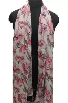 DesiButik Enchanting Multicolor Muslin Fabric Digitally Printed Scarf