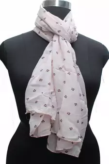 DesiButik Pretty Peach  Muslin Fabric Digitally Printed Scarf