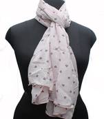 DesiButik Pretty Peach  Muslin Fabric Digitally Printed Scarf