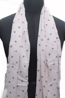 DesiButik Pretty Peach  Muslin Fabric Digitally Printed Scarf