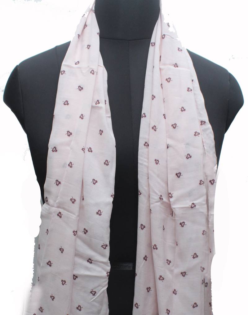 DesiButik Pretty Peach  Muslin Fabric Digitally Printed Scarf