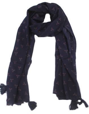 DesiButik Stunning Blue  Modal Satin Fabric Digitally Printed Scarf 1