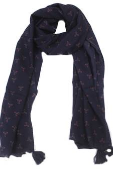 DesiButik Stunning Blue  Modal Satin Fabric Digitally Printed Scarf