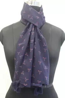 DesiButik Stunning Blue  Modal Satin Fabric Digitally Printed Scarf