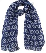 DesiButik Lavishing Blue  Modal Satin Fabric Digitally Printed Scarf
