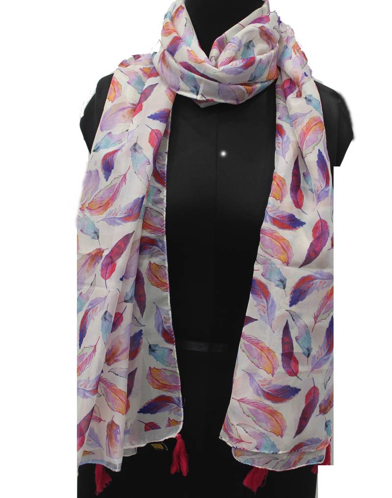 DesiButik Magnificent Multicolor Modal Satin Fabric Digitally Printed Scarf