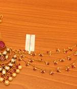 Red ruby  maang-tikka