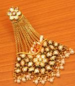 White pearl maang-tikka