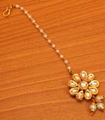 White pearl maang-tikka