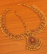 Multicolor ruby  maang-tikka