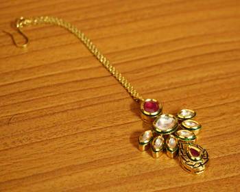Red ruby  maang-tikka 1