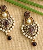 Purple onyx earrings