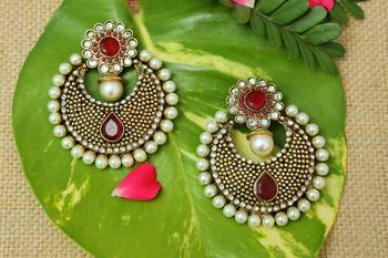 Red onyx earrings 1