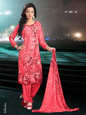 Pink digital print crepe salwar 1