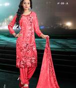 Pink digital print crepe salwar