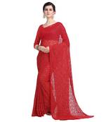 Women Bollywood Net Saree With Blouse Piece