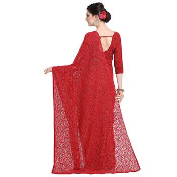 Women Bollywood Net Saree With Blouse Piece 3