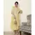 ANJU HARLEEN SUNSHINE YELLOW DOUBLE LAYER TUNIC WITH FARSHI