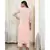 ANJU HARLEEN LIGHT PINK DOUBLE LAYER TUNIC WITH FARSHI