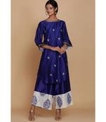 Anju Harleen Blue Tunic With Farshi