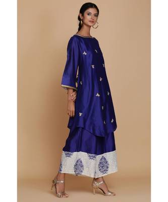 Anju Harleen Blue Tunic With Farshi 2