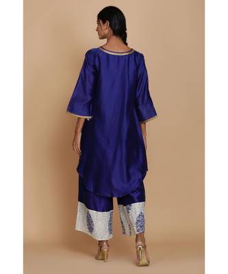 Anju Harleen Blue Tunic With Farshi 3
