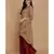 ANJU HARLEEN COPPER ASYMMETRICAL DOUBLE LAYER TUNIC WITH MAROON FARSHI