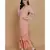 ANJU HARLEEN PEACH DOUBLE LAYER TUNIC WITH FARSHI