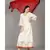ANJU HARLEEN IVORY TUNIC WITH FARSHI WITH RED DUPATTA