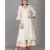 ANJU HARLEEN IVORY TUNIC WITH FARSHI WITH RED DUPATTA