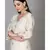 ANJU HARLEEN IVORY TUNIC WITH FARSHI WITH RED DUPATTA